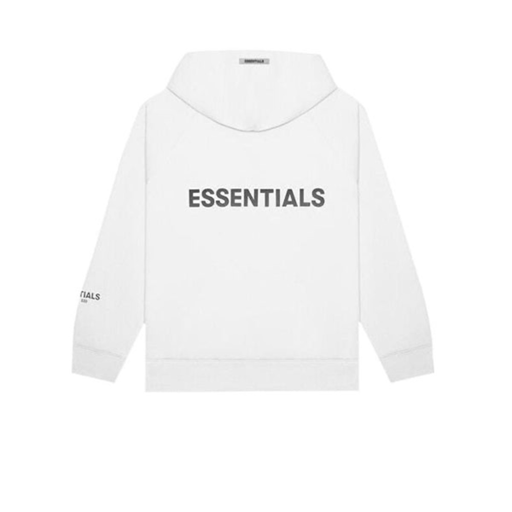 Essentials Fear of God zip up hoodie in white